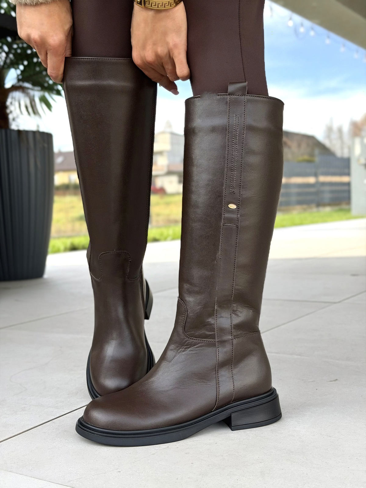 Kozaki OLEKSY ze skóry naturalnej Polskiej produkcji