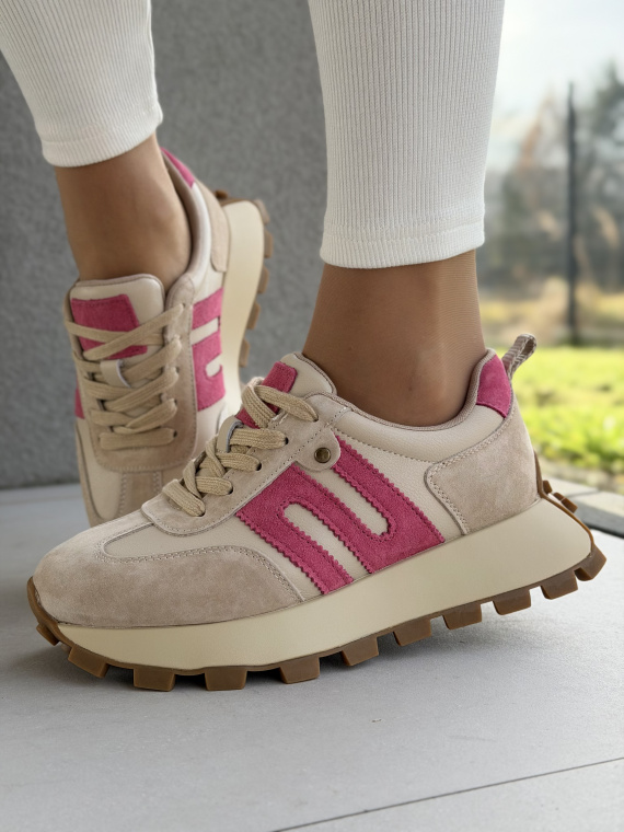 Sneakersy damskie ze skóry naturalnej