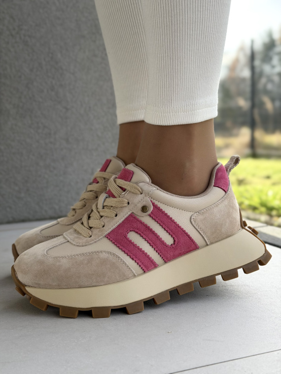 Sneakersy damskie ze skóry naturalnej