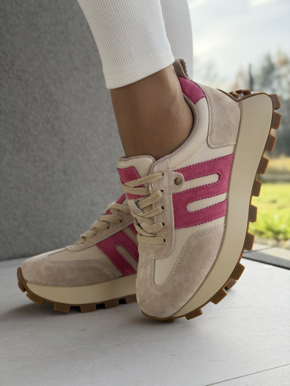 Sneakersy damskie ze skóry naturalnej