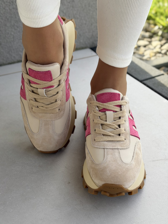 Sneakersy damskie ze skóry naturalnej