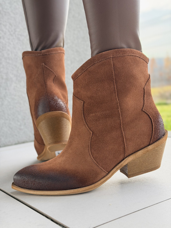 Kowbojki damskie skórzane OLEKSY Made in Poland