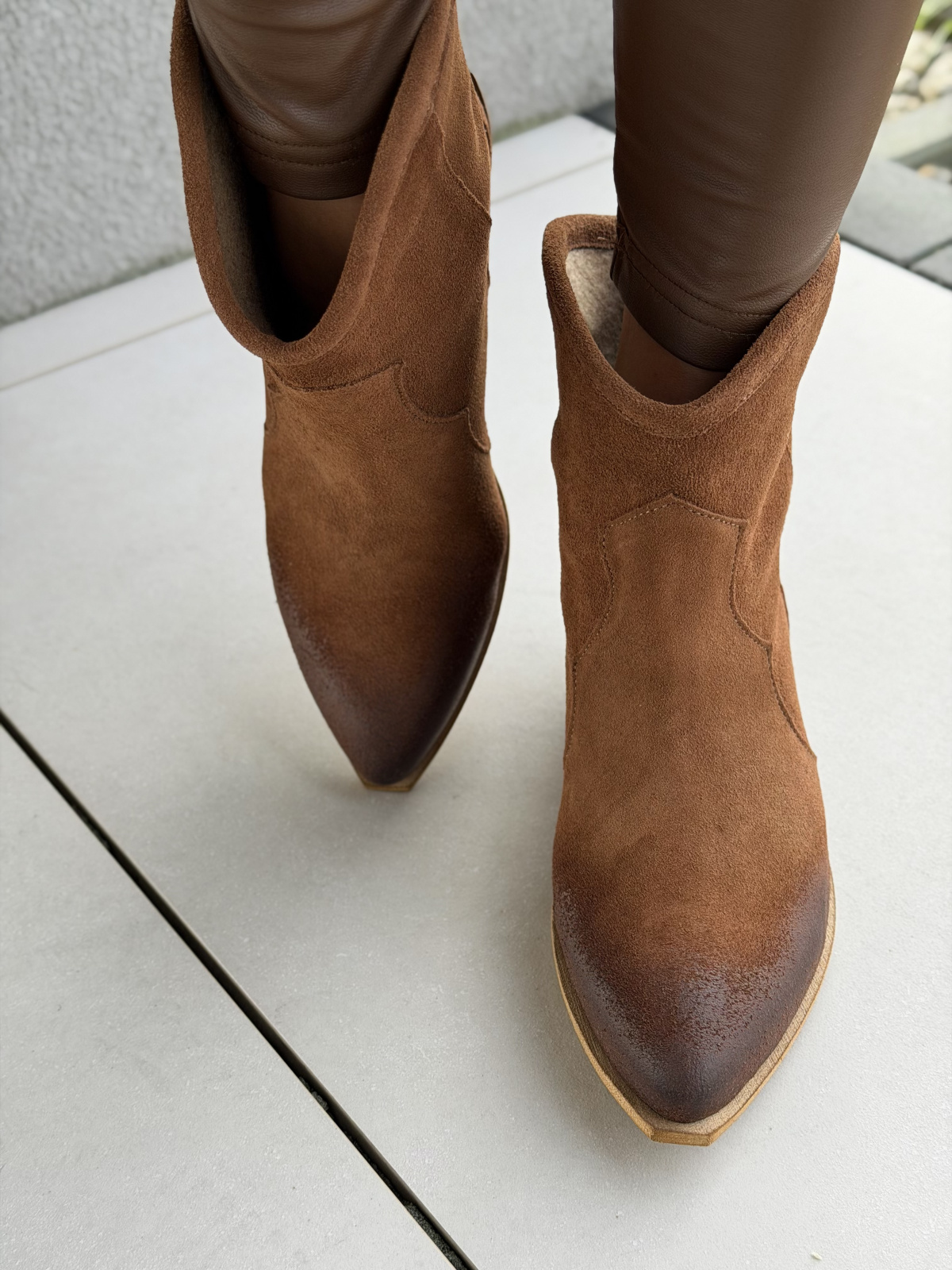 Kowbojki damskie skórzane OLEKSY Made in Poland