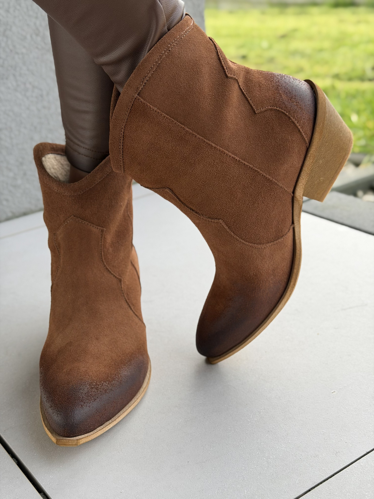 Kowbojki damskie skórzane OLEKSY Made in Poland