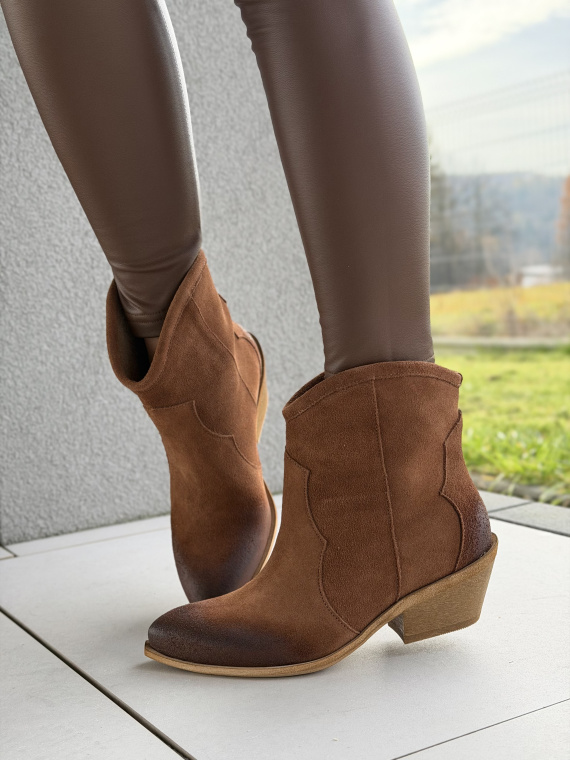 Kowbojki damskie skórzane OLEKSY Made in Poland