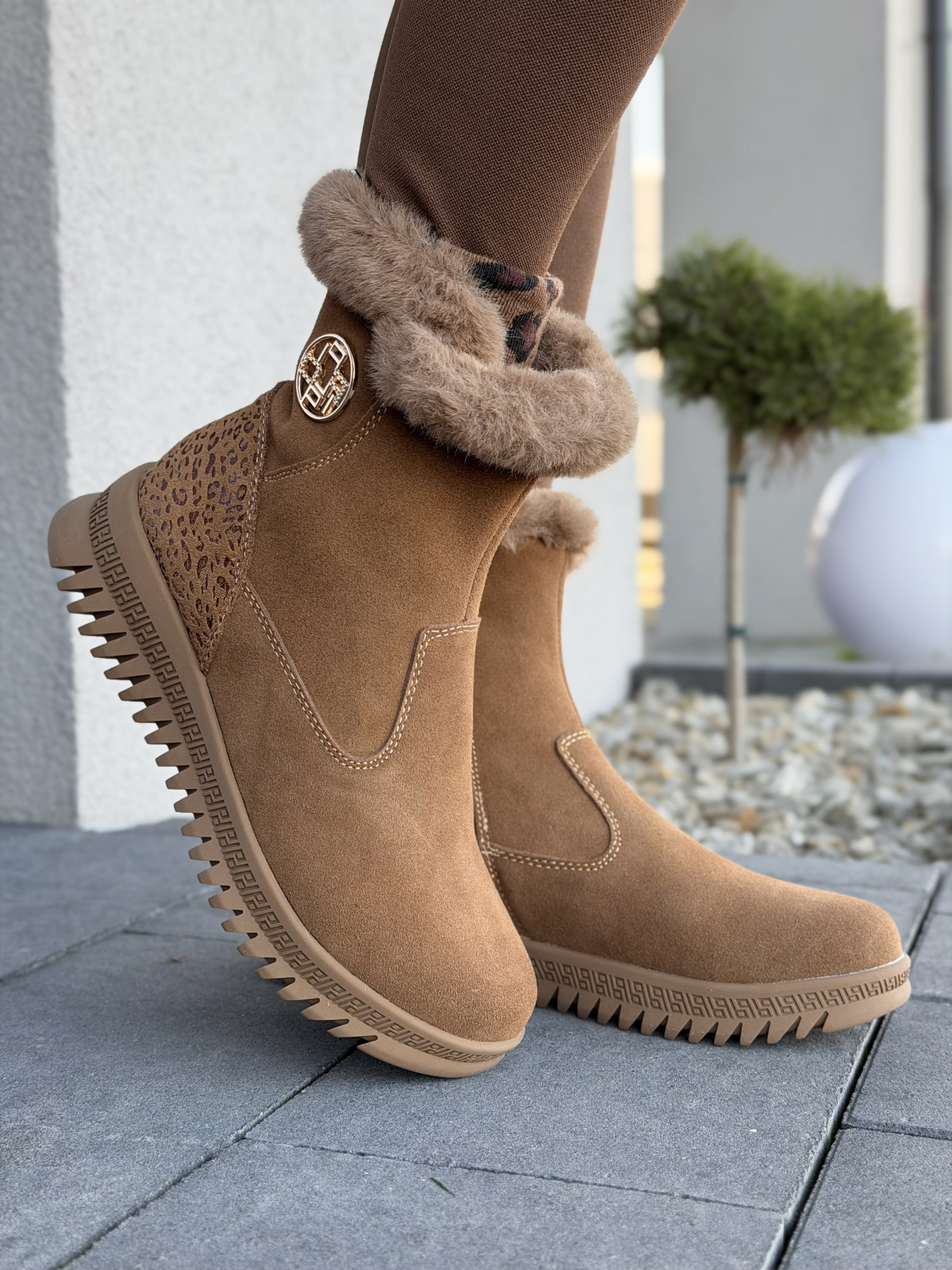 Botki damskie ze skóry naturalnej