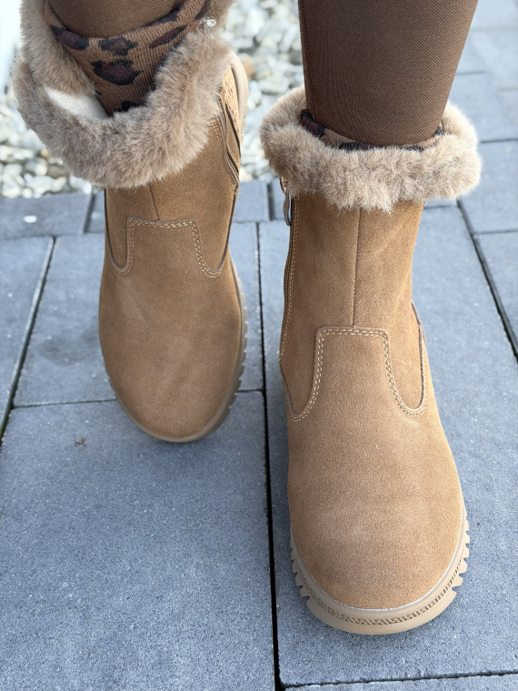 Botki damskie ze skóry naturalnej