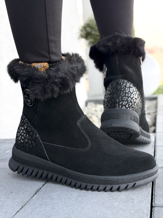 Botki damskie ze skóry naturalnej