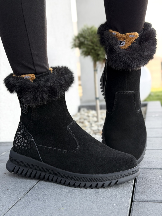 Botki damskie ze skóry naturalnej