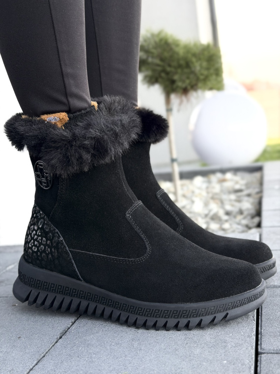 Botki damskie ze skóry naturalnej