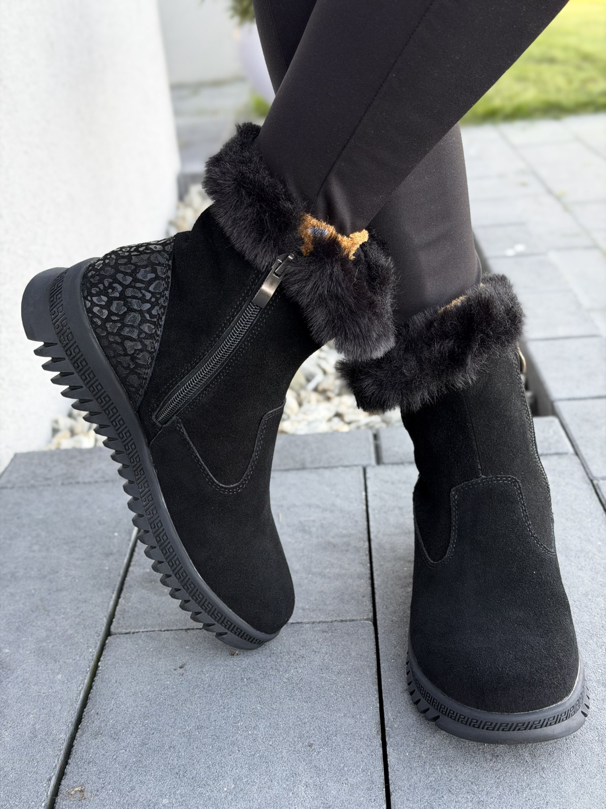 Botki damskie ze skóry naturalnej