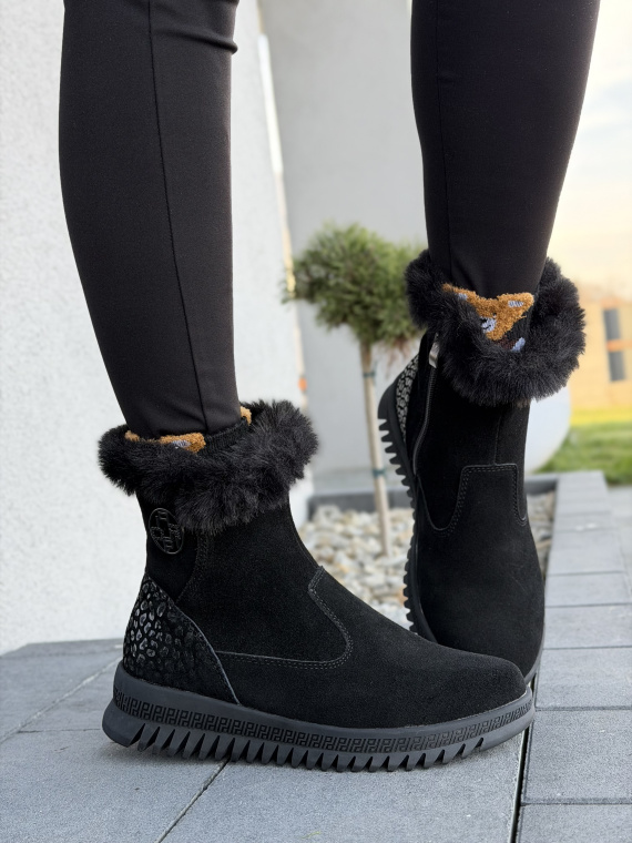 Botki damskie ze skóry naturalnej