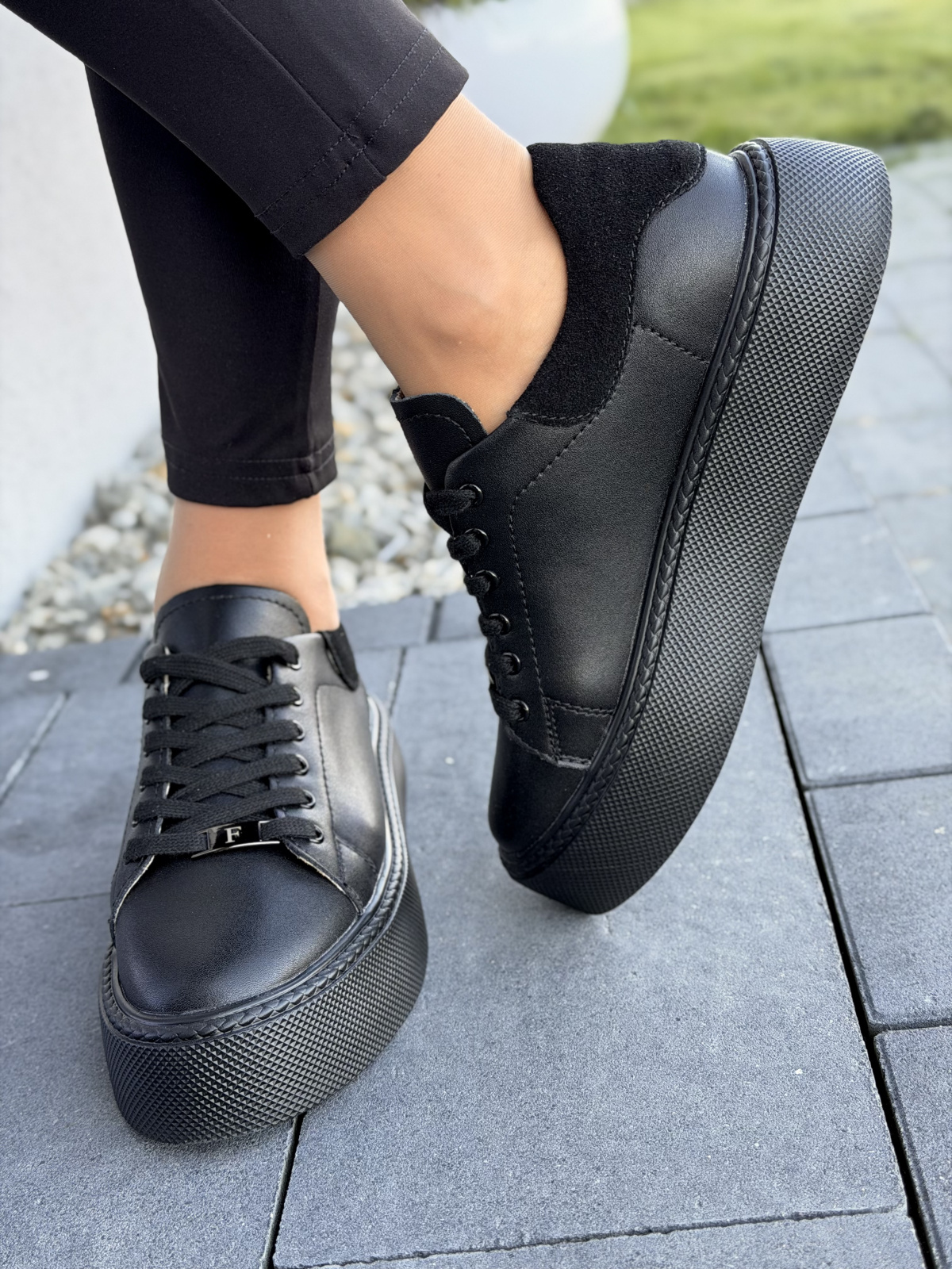 Sneakersy damskie ze skóry naturalnej