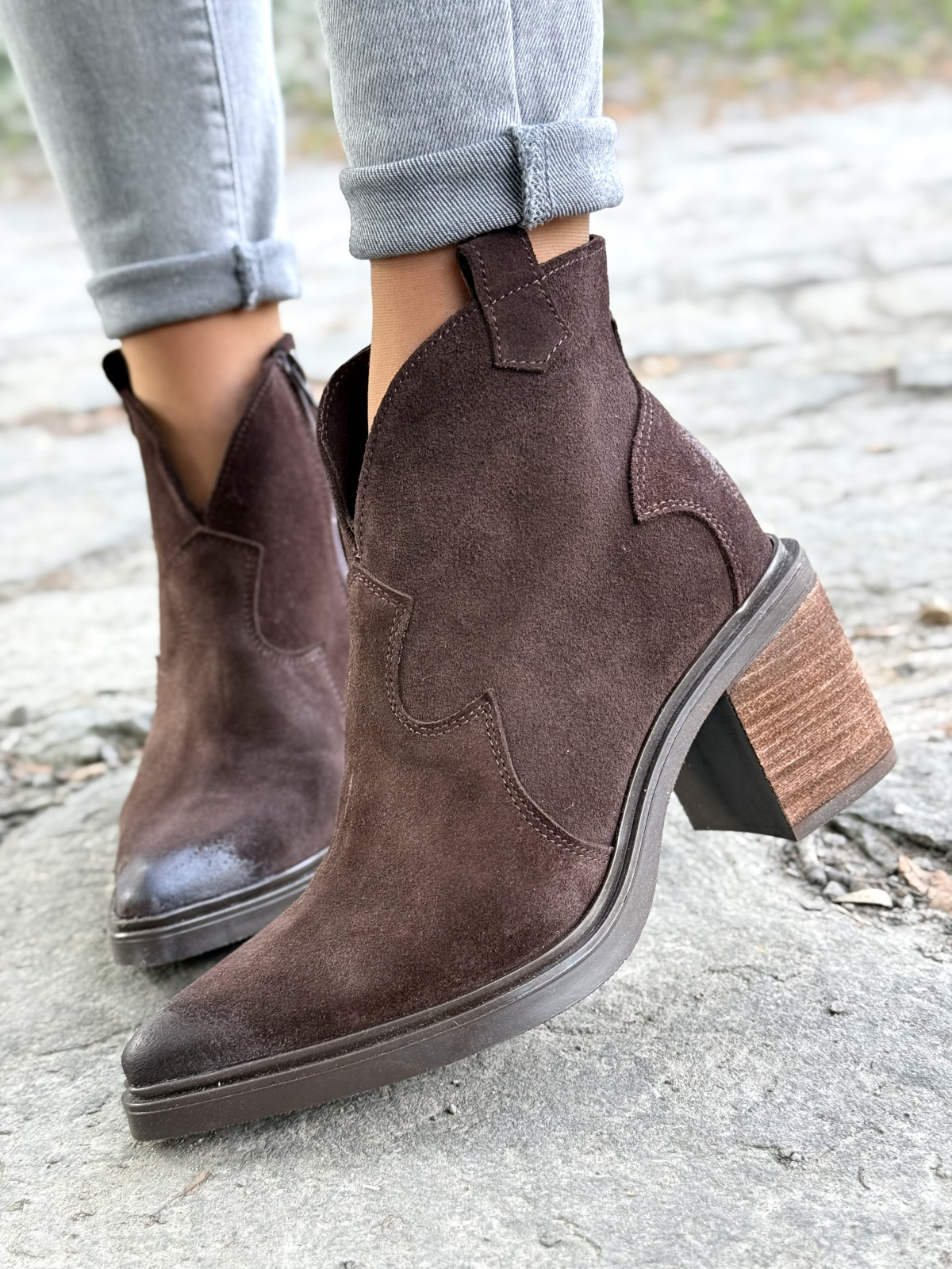 Brązowe kowbojki ze skóry naturalnej OLEKSY – polska jakość i styl