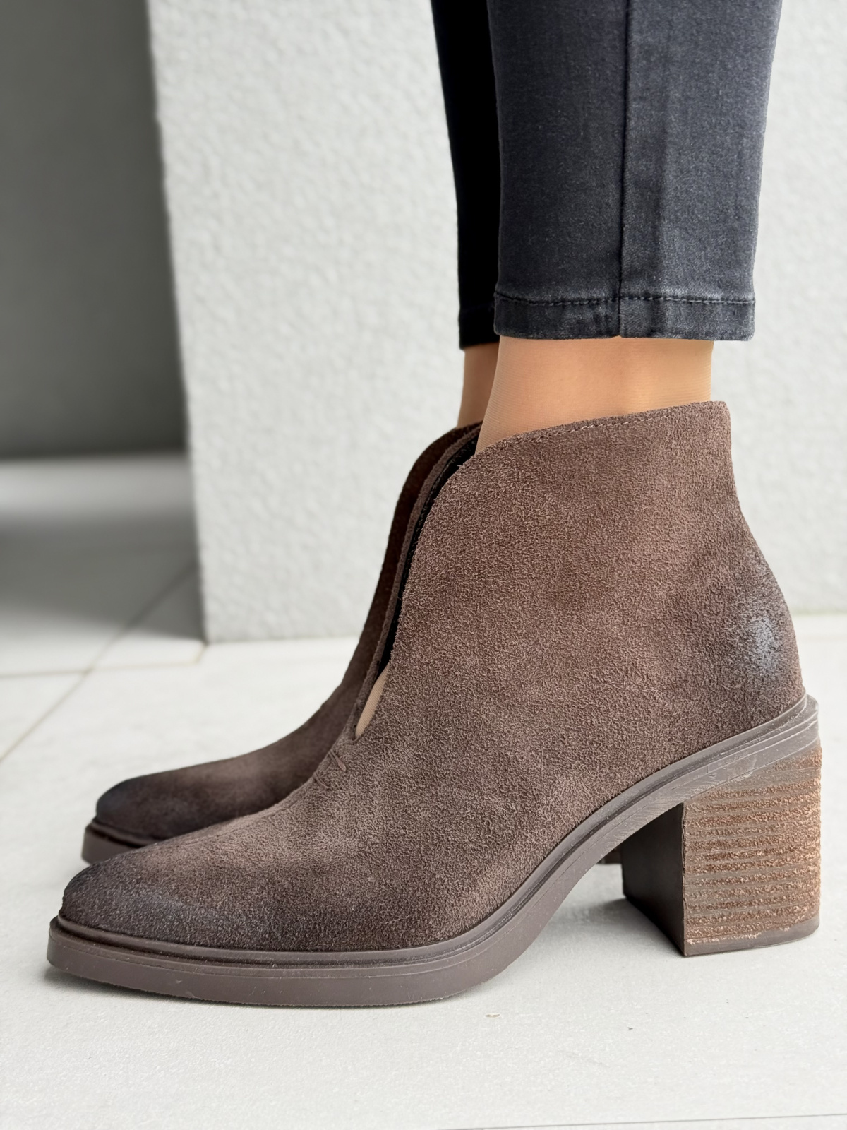 Brązowe kowbojki OLEKSY ze skóry naturalnej Polskiej produkcji