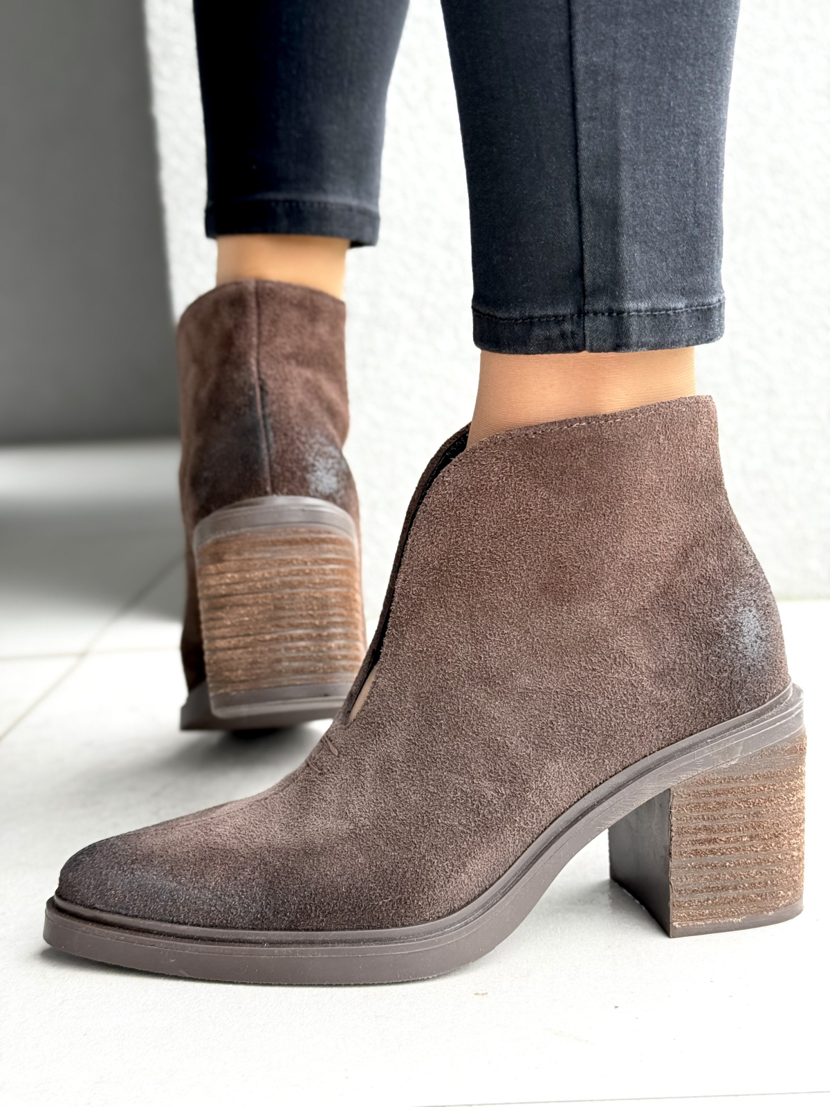 Brązowe kowbojki OLEKSY ze skóry naturalnej Polskiej produkcji