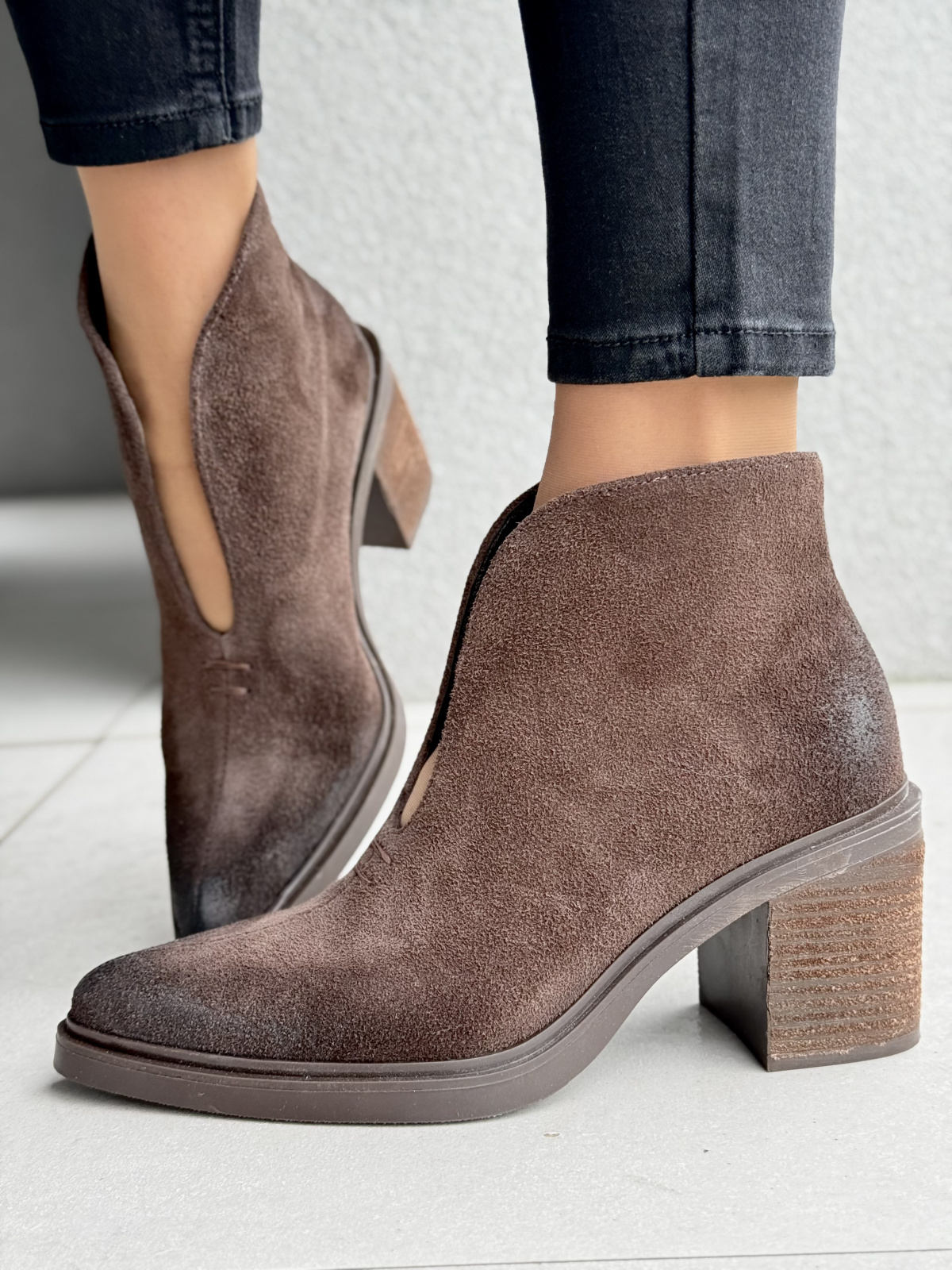 Brązowe kowbojki OLEKSY ze skóry naturalnej Polskiej produkcji