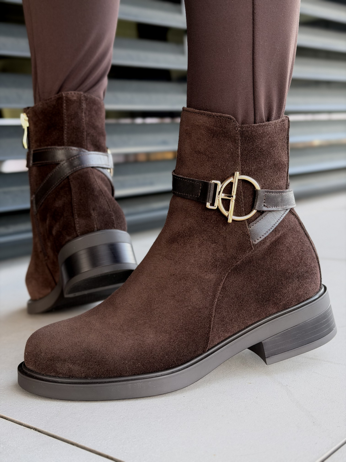 Brązowe botki ze skóry naturalnej OLEKSY – polska jakość i styl