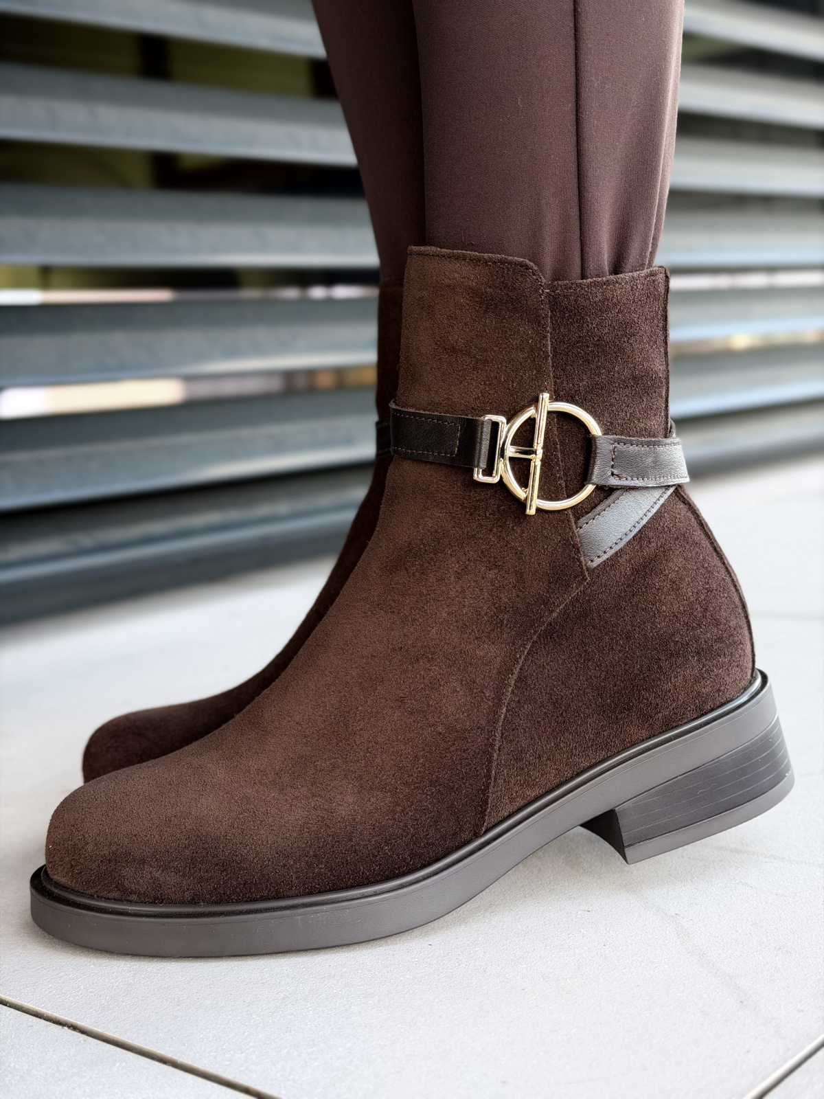 Brązowe botki ze skóry naturalnej OLEKSY – polska jakość i styl