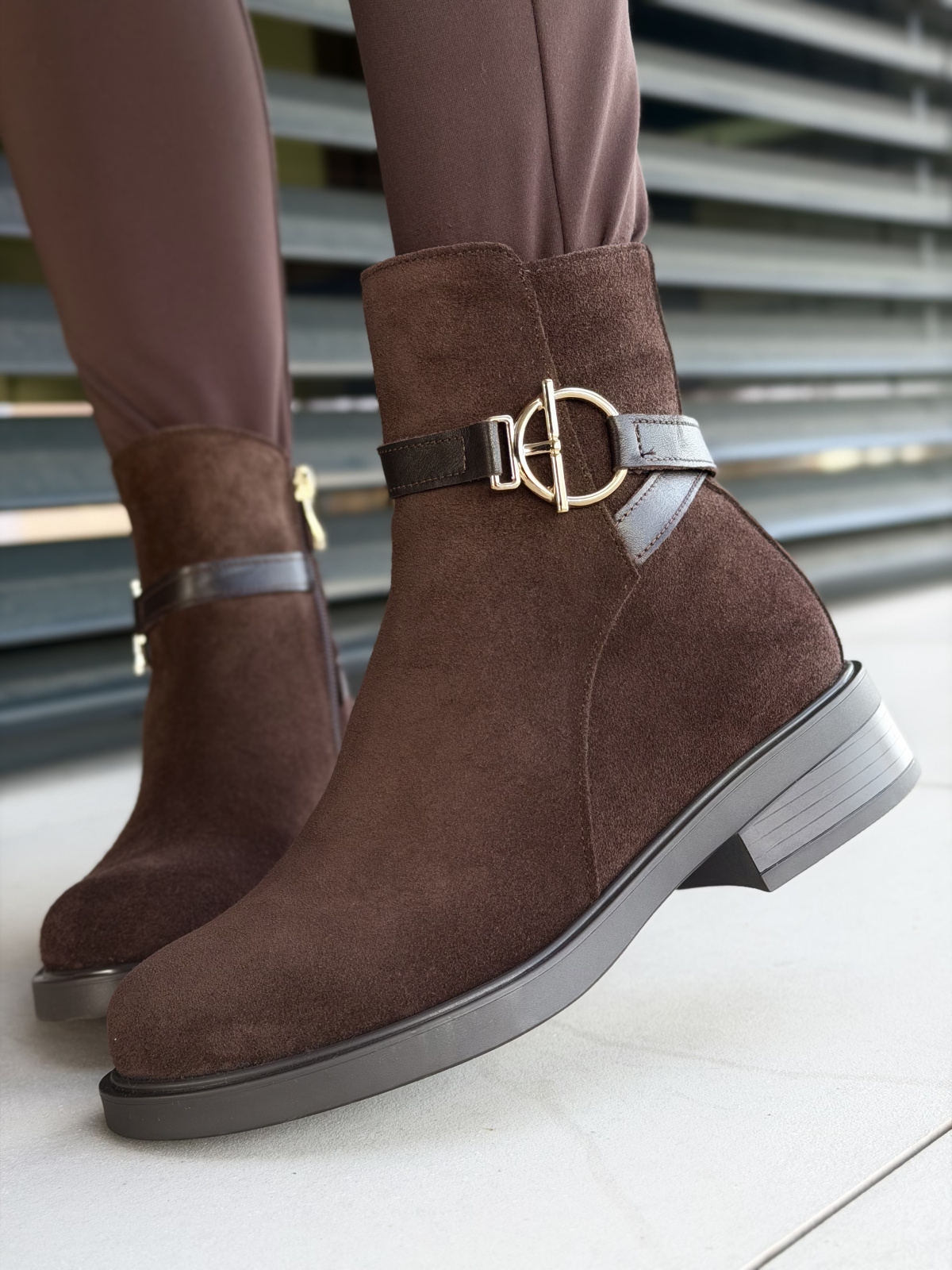 Brązowe botki ze skóry naturalnej OLEKSY – polska jakość i styl