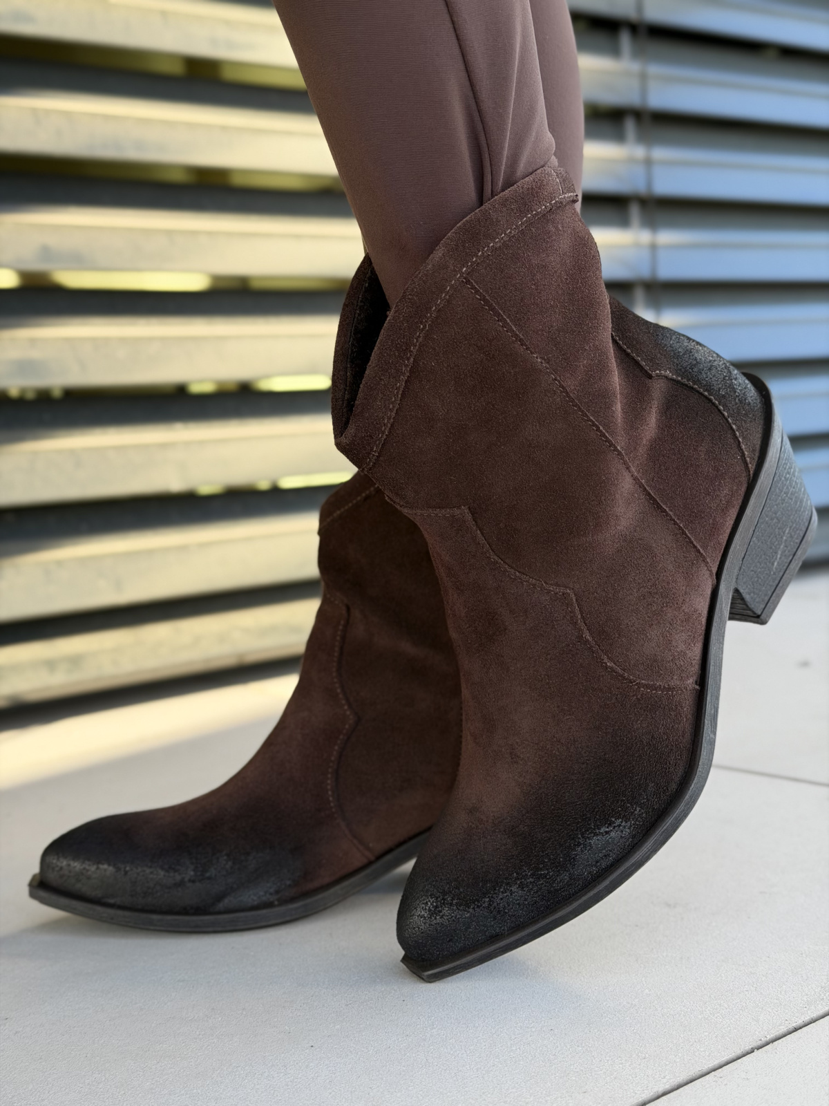 Brązowe kowbojki ze skóry naturalnej OLEKSY – polska jakość i styl