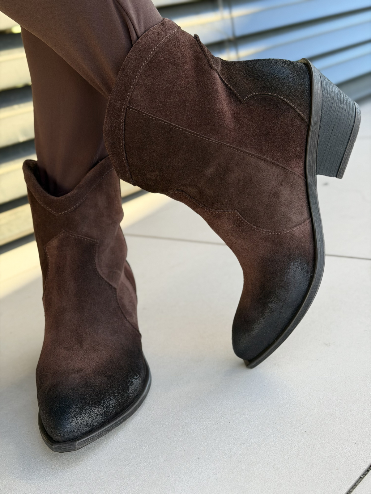 Brązowe kowbojki ze skóry naturalnej OLEKSY – polska jakość i styl