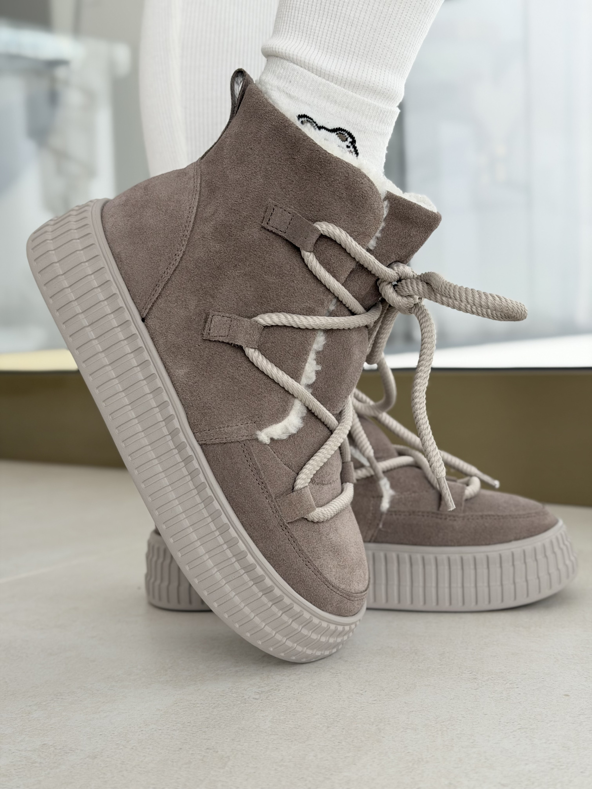 Śniegowce OLEKSY z naturalnej skóry polskiej produkcji