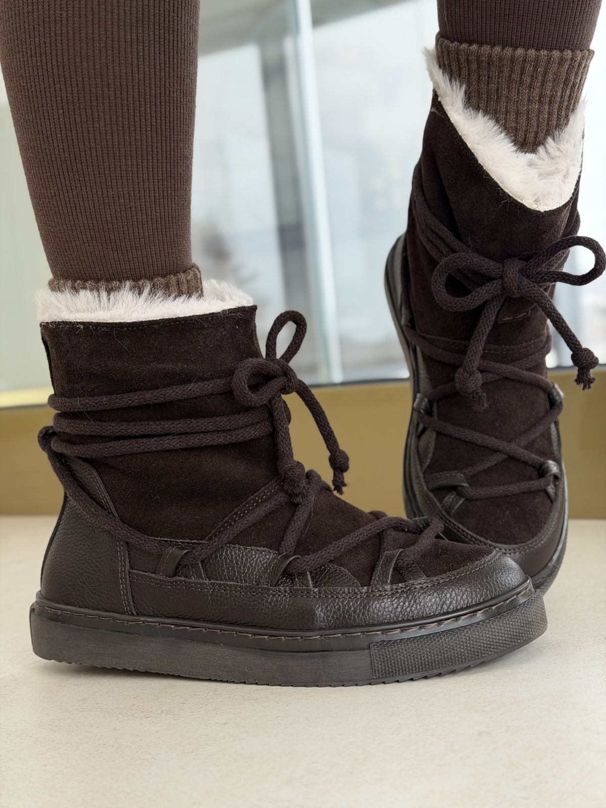 Naturalna skóra, polska jakość – brązowe śniegowce OLEKSY