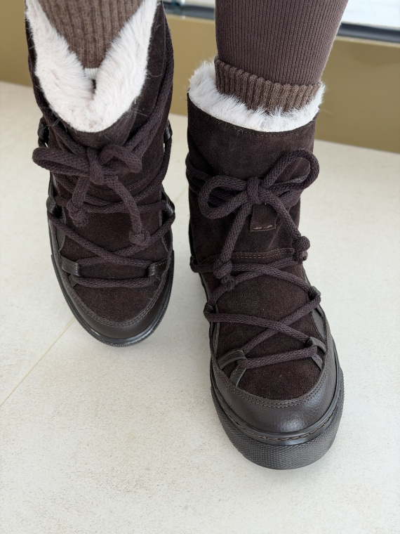 Naturalna skóra, polska jakość – brązowe śniegowce OLEKSY