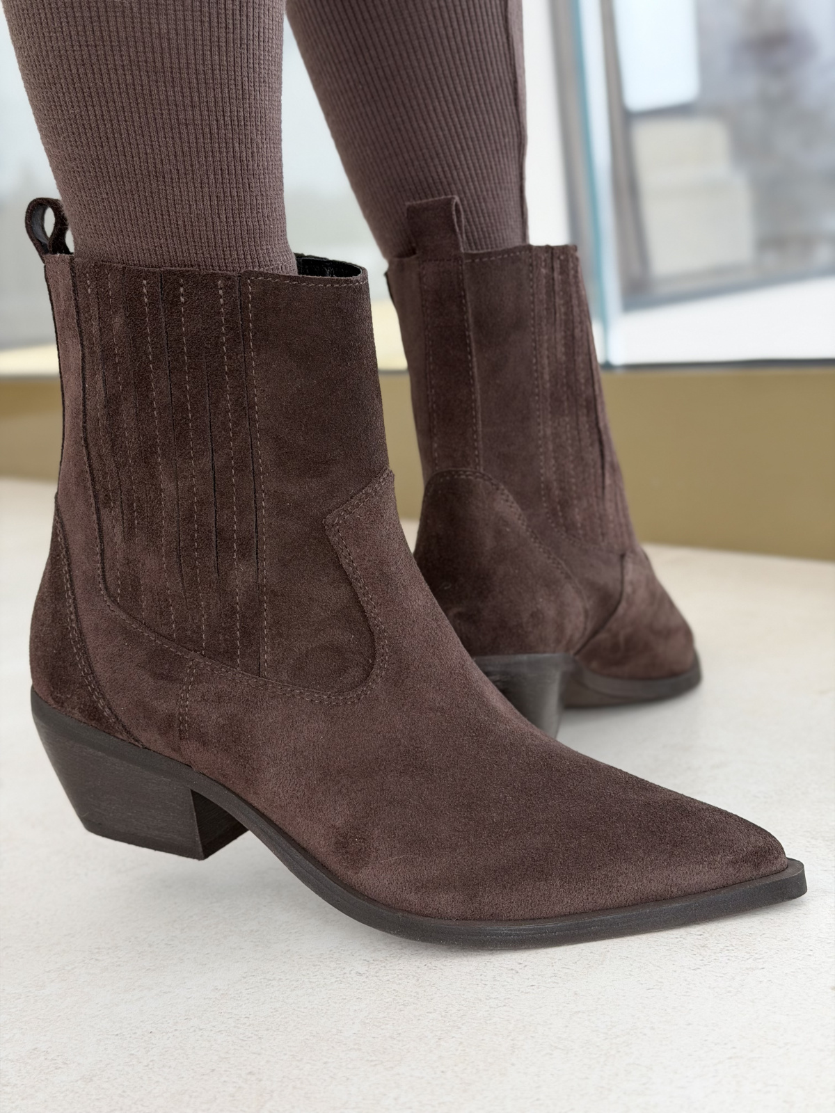 Brązowe kowbojki ze skóry naturalnej OLEKSY – polska jakość i styl