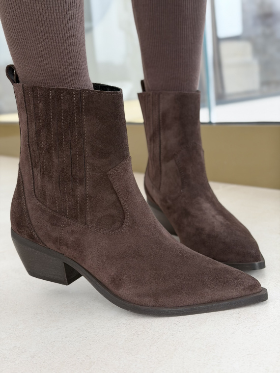 Brązowe kowbojki ze skóry naturalnej OLEKSY – polska jakość i styl