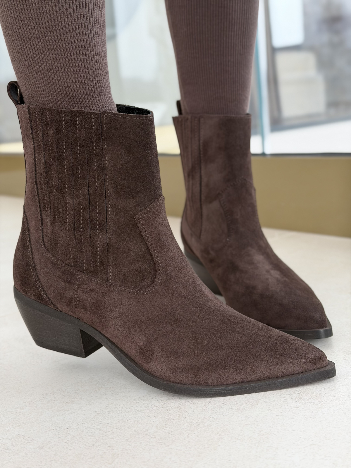 Brązowe kowbojki ze skóry naturalnej OLEKSY – polska jakość i styl