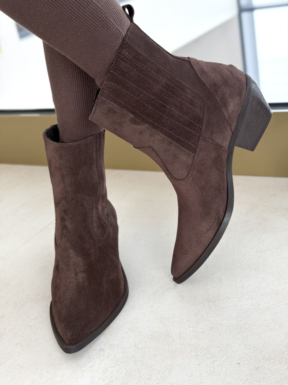 Brązowe kowbojki ze skóry naturalnej OLEKSY – polska jakość i styl