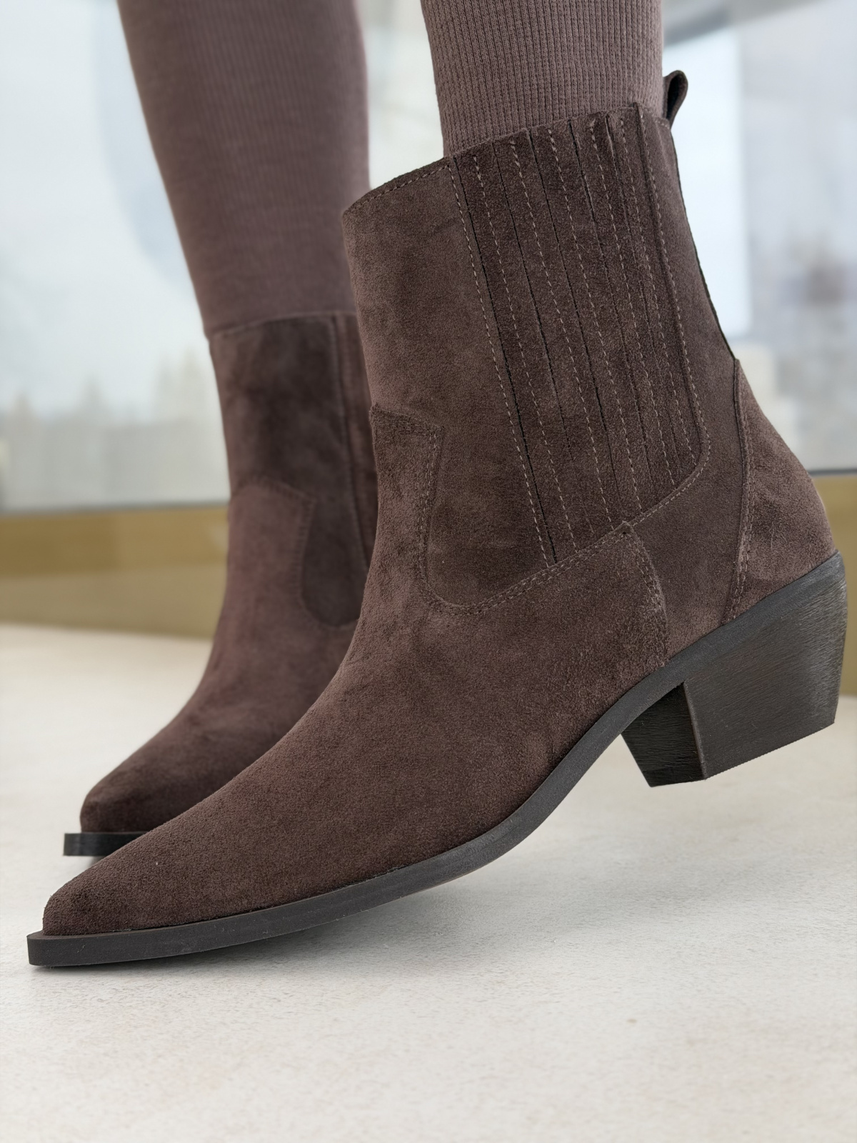 Brązowe kowbojki ze skóry naturalnej OLEKSY – polska jakość i styl