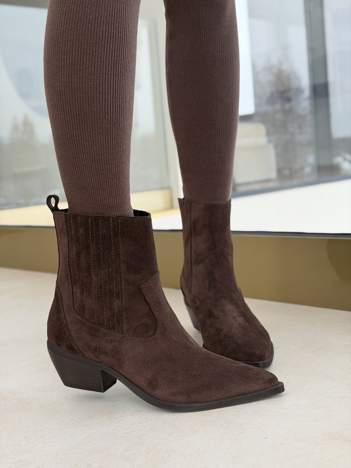 Brązowe kowbojki ze skóry naturalnej OLEKSY – polska jakość i styl