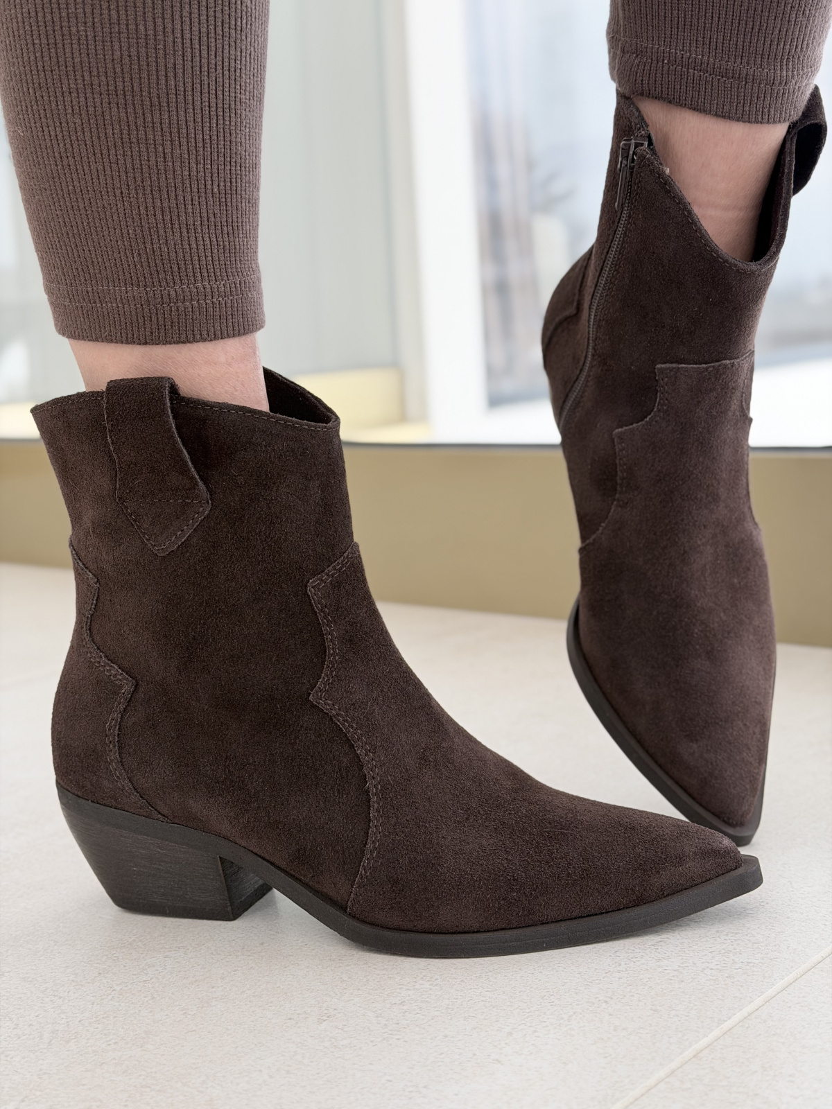 Brązowe kowbojki ze skóry naturalnej OLEKSY – polska jakość i styl