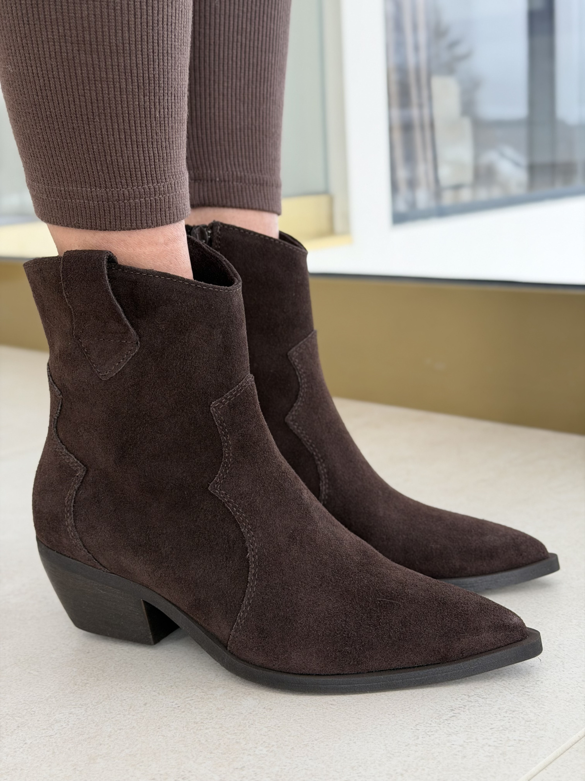 Brązowe kowbojki ze skóry naturalnej OLEKSY – polska jakość i styl