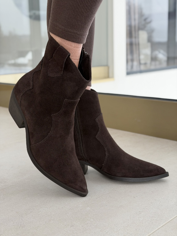 Brązowe kowbojki ze skóry naturalnej OLEKSY – polska jakość i styl