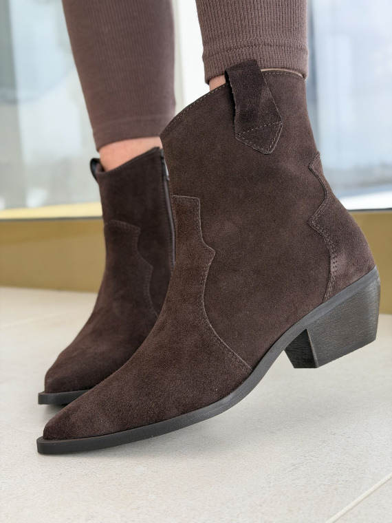 Brązowe kowbojki ze skóry naturalnej OLEKSY – polska jakość i styl