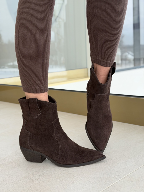 Brązowe kowbojki ze skóry naturalnej OLEKSY – polska jakość i styl