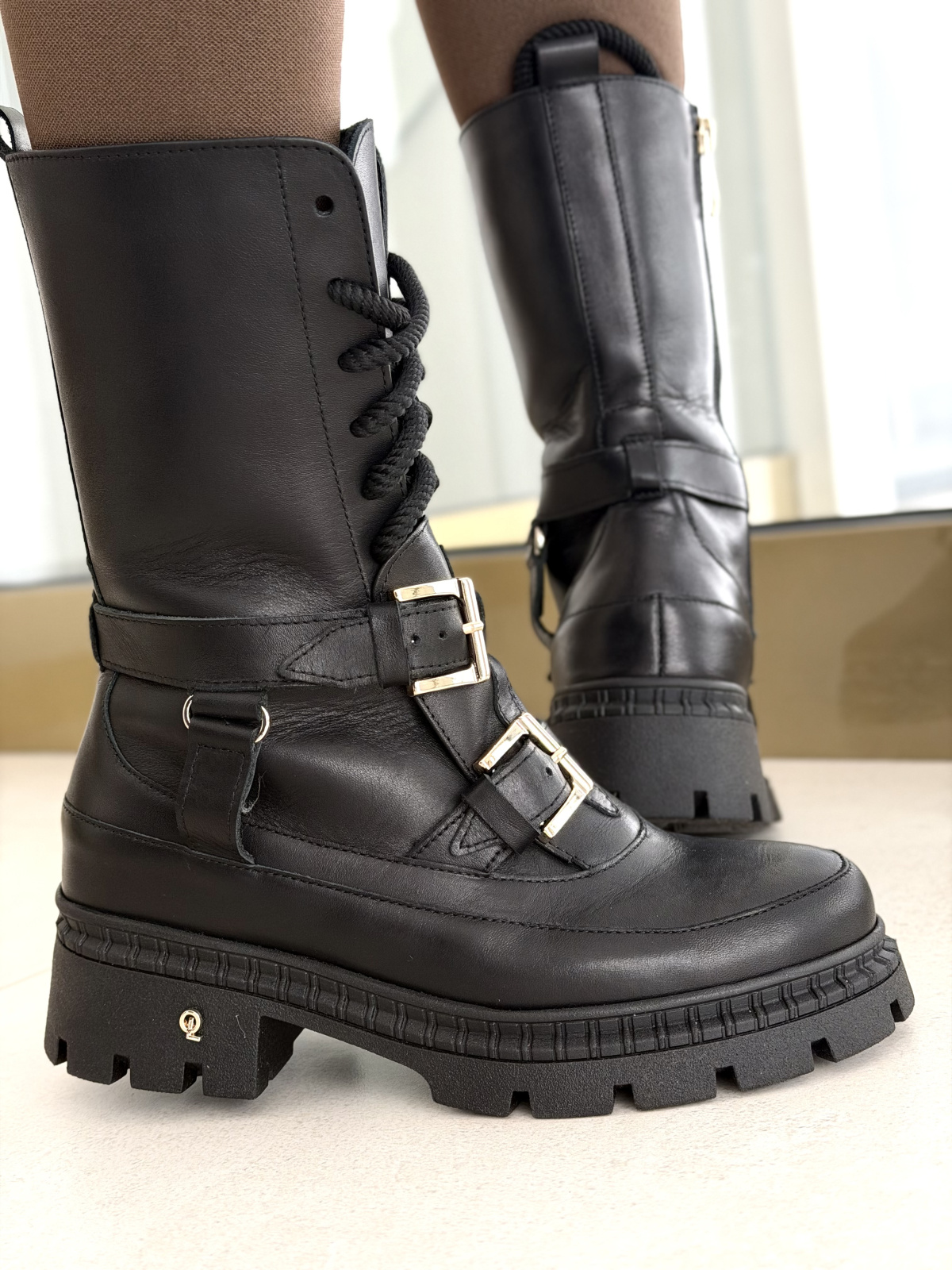 Brązowe botki OLEKSY ze skóry naturalnej – Polskiej produkcji