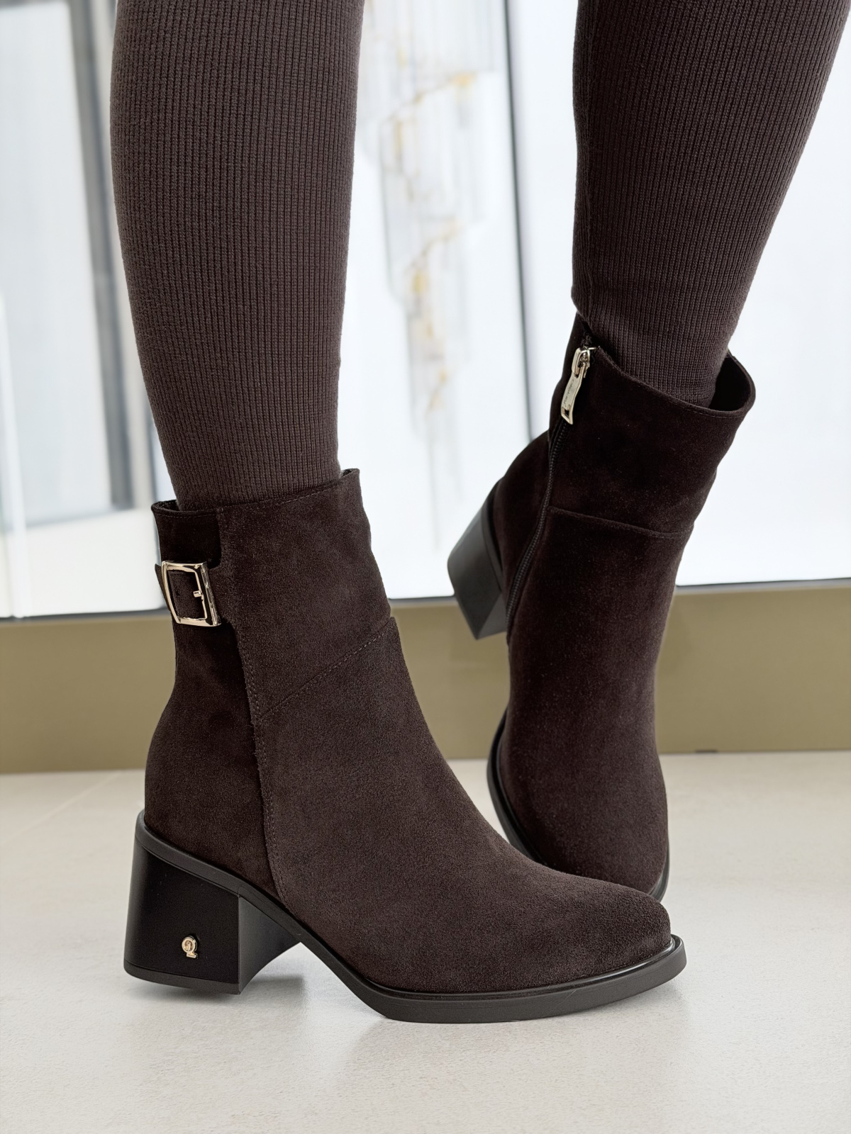 Brązowe botki OLEKSY ze skóry naturalnej – Polskiej produkcji