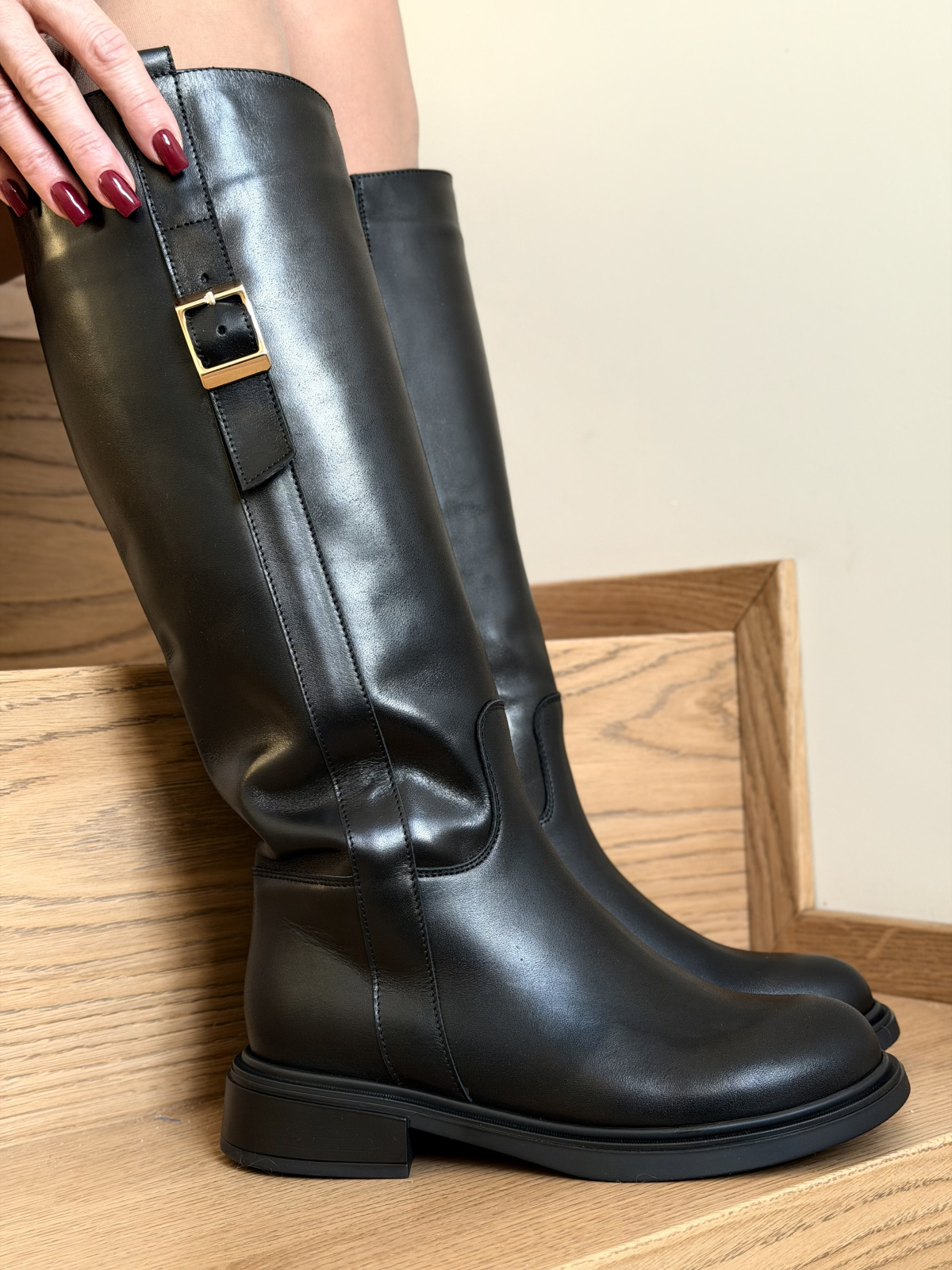 Kozaki OLEKSY ze skóry naturalnej Polskiej produkcji