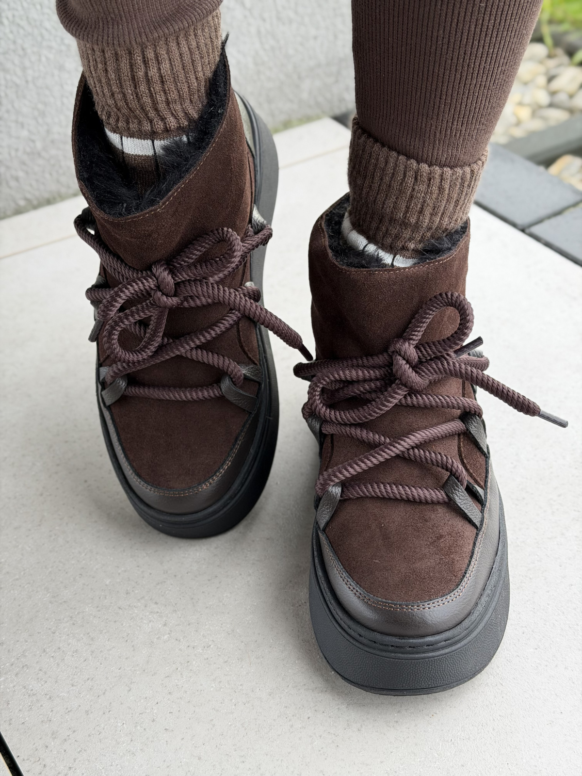 Naturalna skóra, polska jakość – brązowe śniegowce OLEKSY