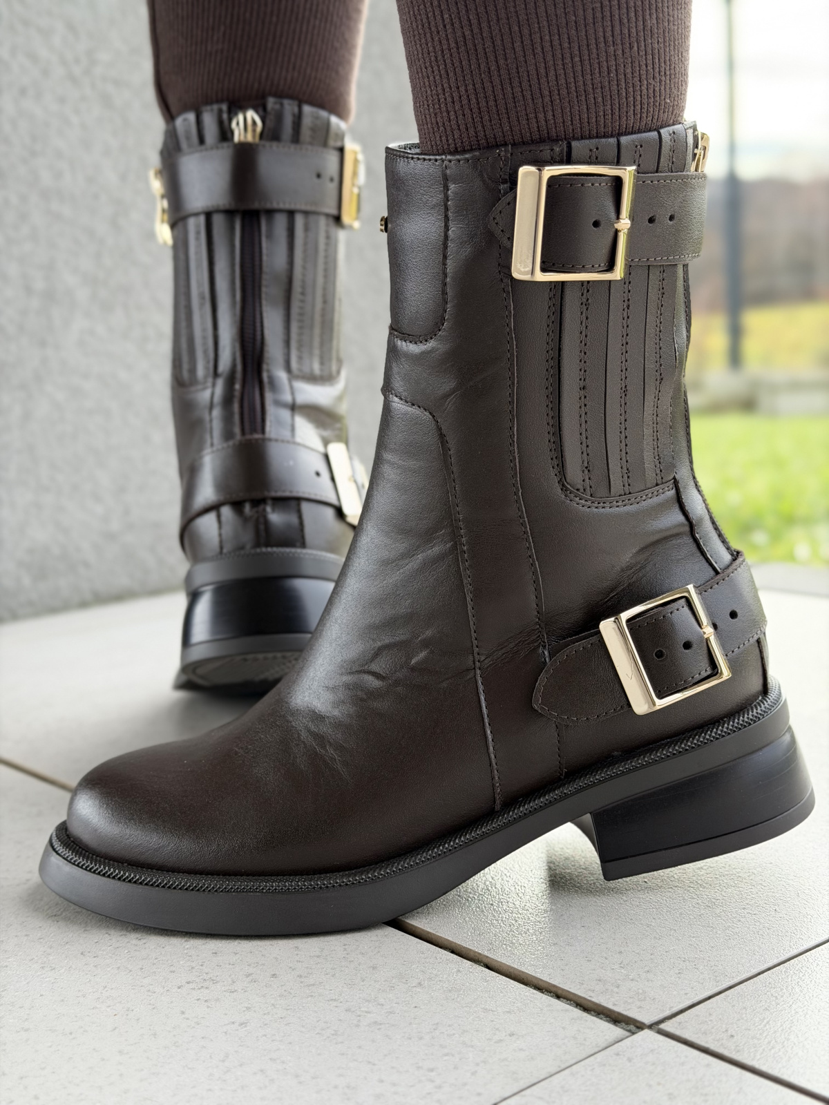 Brązowe botki ze skóry naturalnej OLEKSY – polska jakość i styl