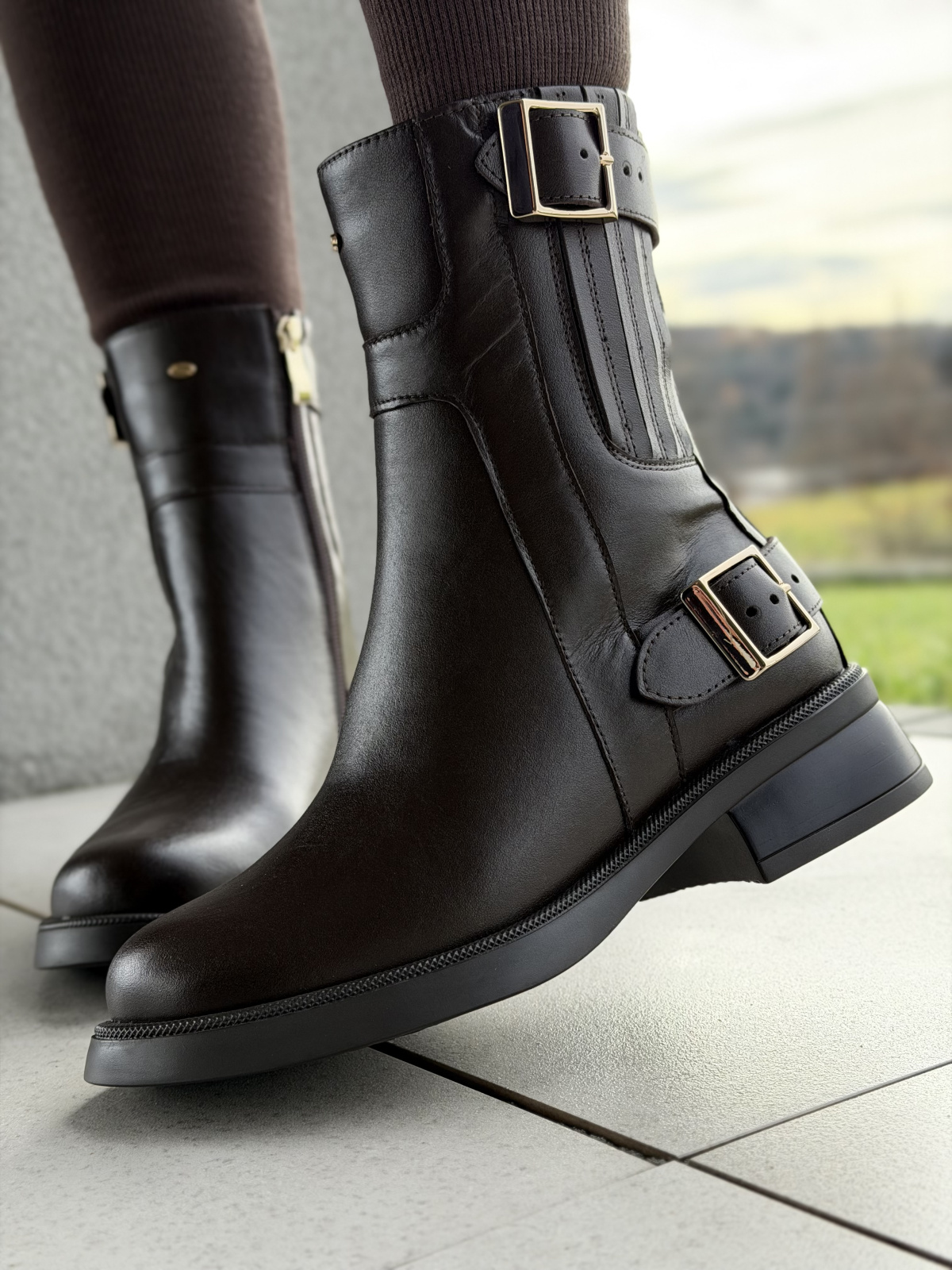 Brązowe botki ze skóry naturalnej OLEKSY – polska jakość i styl