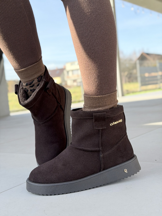 Naturalna skóra, polska jakość – brązowe śniegowce OLEKSY