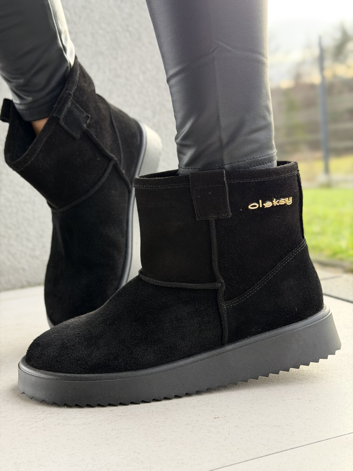 Śniegowce skórzane OLEKSY Polskiej produkcji