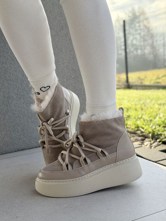 Śniegowce skórzane OLEKSY Polskiej produkcji