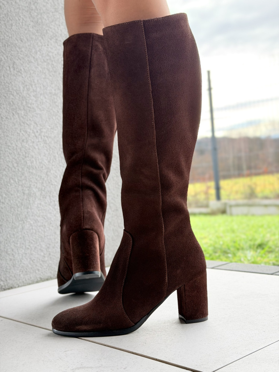 Kozaki damskie OLEKSY ze skóry naturalnej Polskiej produkcji